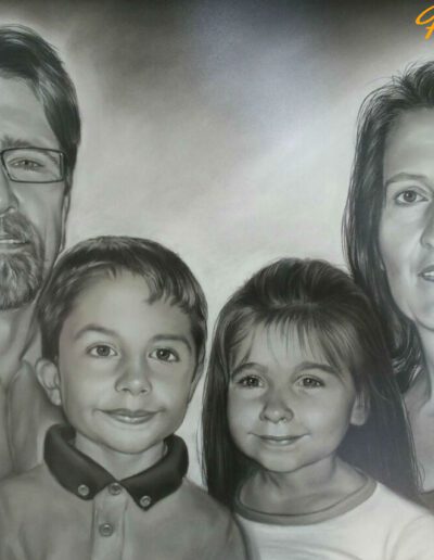 Черно-бял семеен портрет