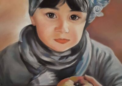 Портрет Момиченце с Ябълка